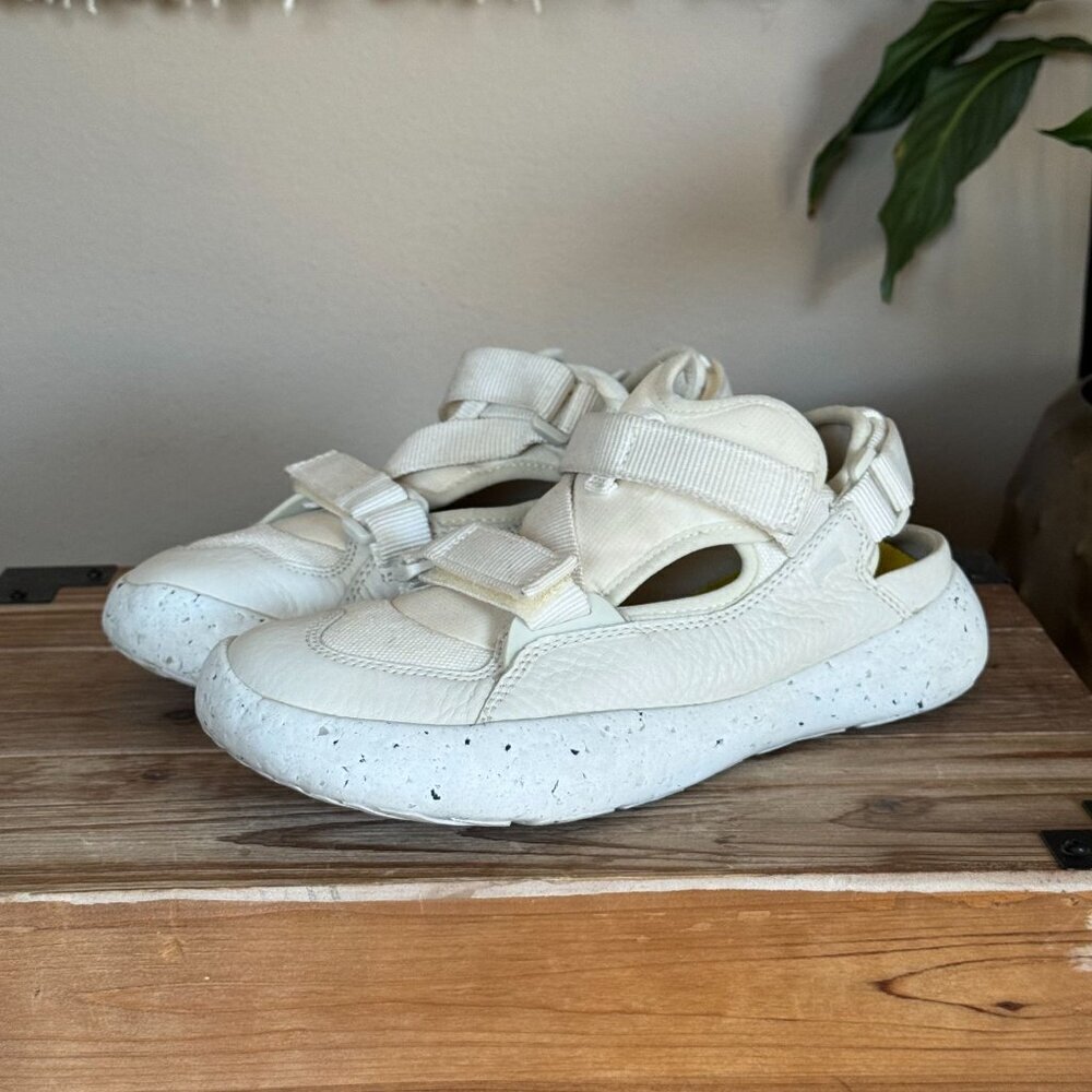 CAMPER Peu Stadium White Ivory Semi-Open Hook and Loop Sneakers Size 38 / US 7.5